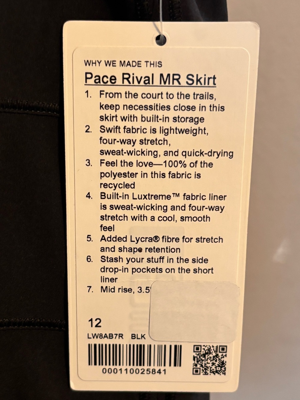 Lululemon Pace Rival Mid Rise Skirt - Picture 7 of 7